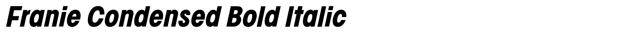 Franie Condensed Bold Italic image